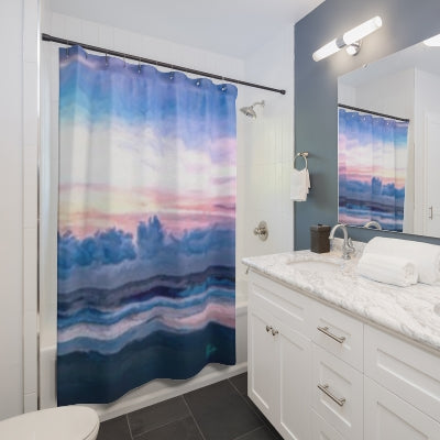 Seaside Serenity: Ocean-Themed Shower Curtains with Tranquil Seascapes