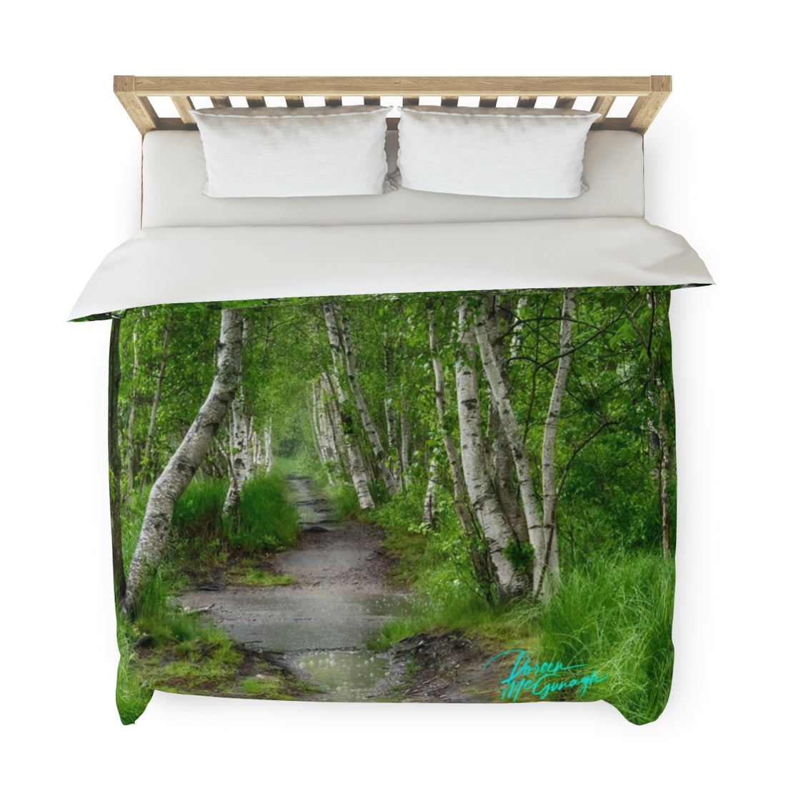 Transform Your Home Oasis with our Tranquil Forest Duvet Cover!