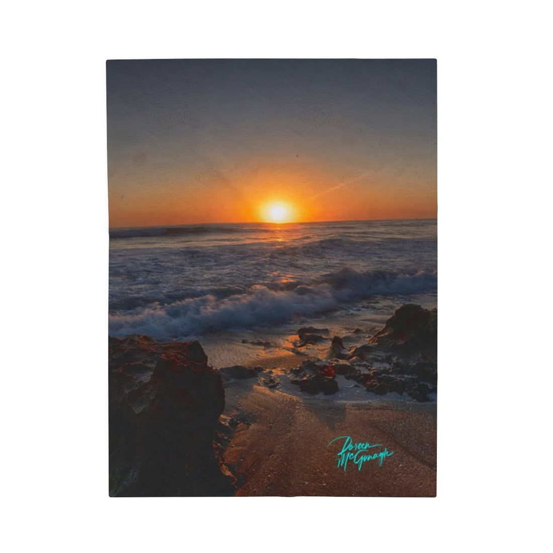 Embrace Sunrise Serenity with Our Sunrise Coastline Throw Blanket