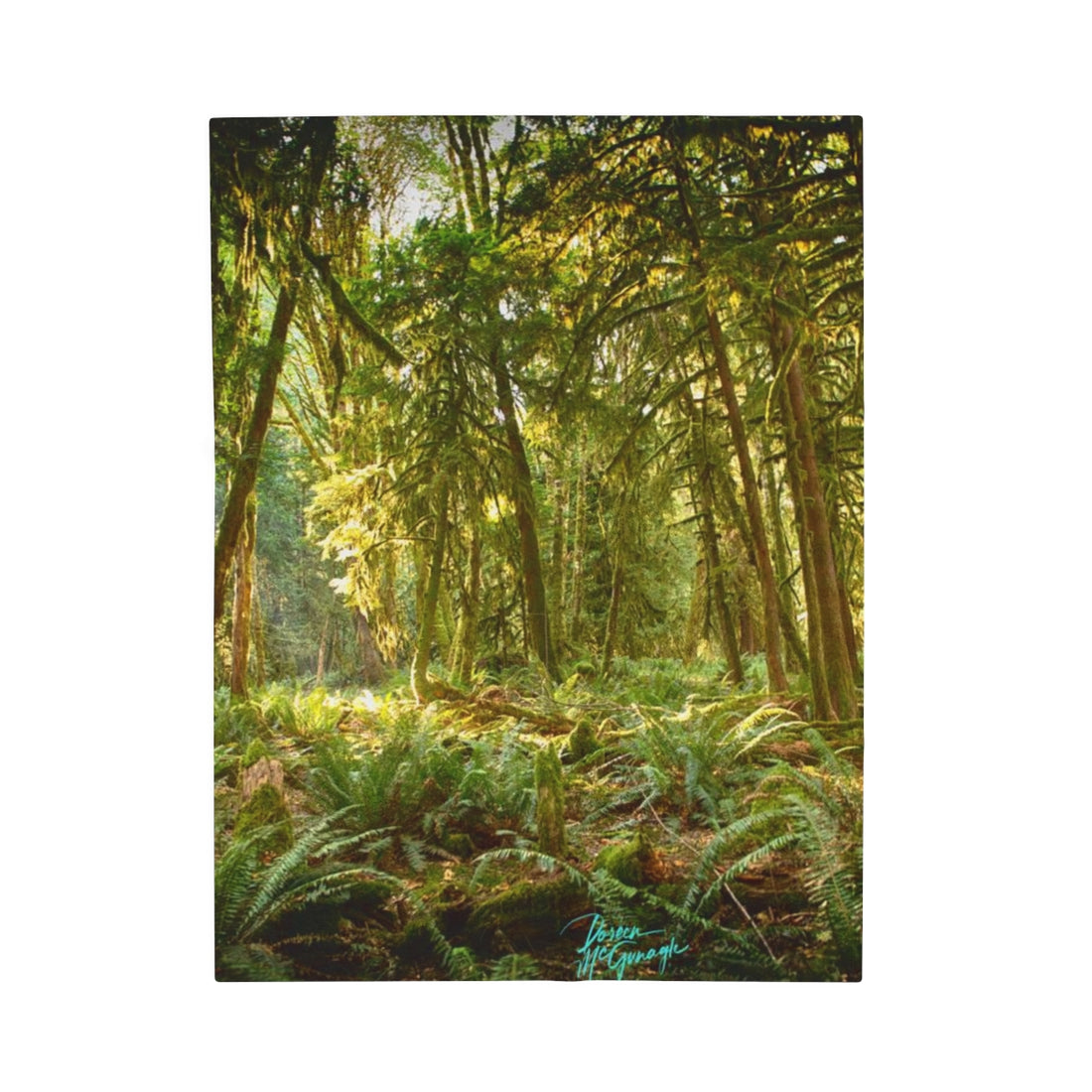 Wrap Yourself in Nature's Embrace with our Forest Retreat Throw Blanket!