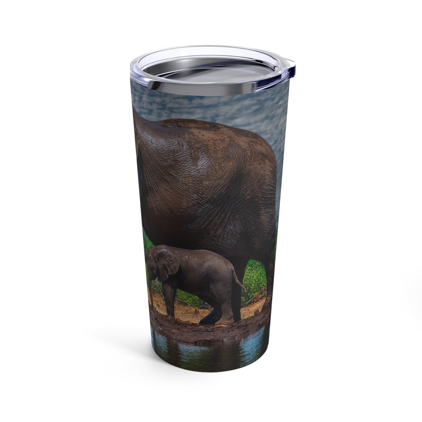 Enjoy Nature Protected Baby Elephant 20 oz Travel Tumbler