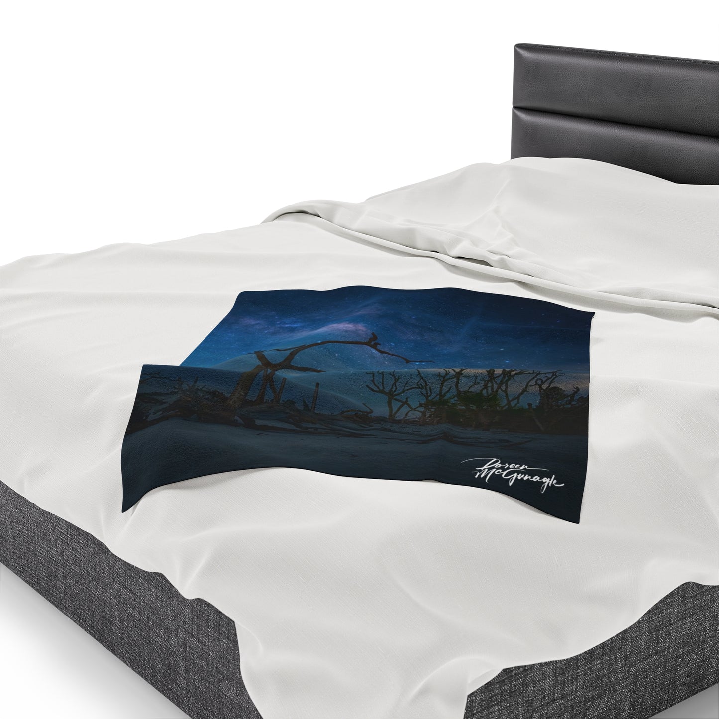 Velveteen Plush Blanket with Milky Way Midnight by Enjoy Nature