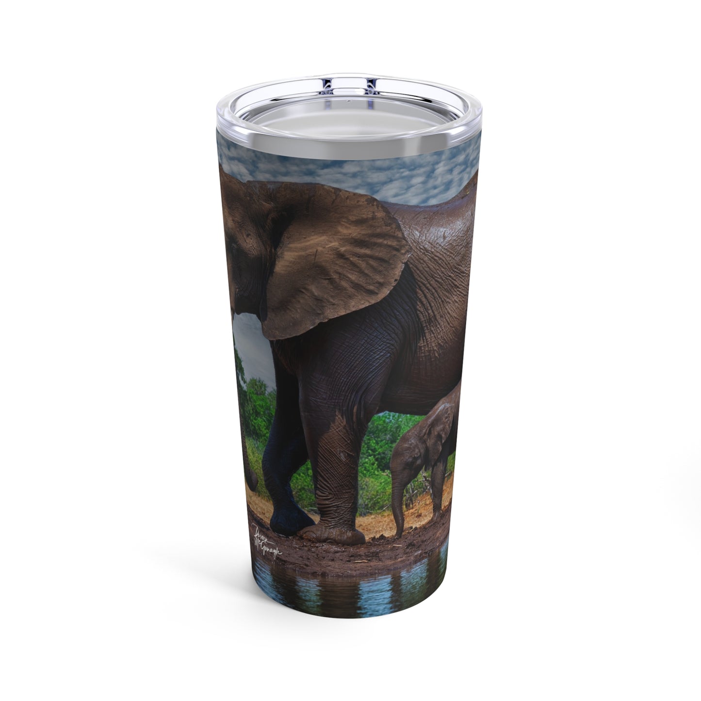 Enjoy Nature Protected Baby Elephant 20 oz Travel Tumbler