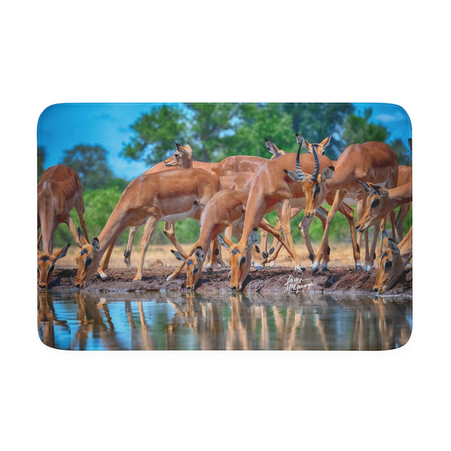 African Antelope Memory Foam Bath Mat from Enjoy Nature