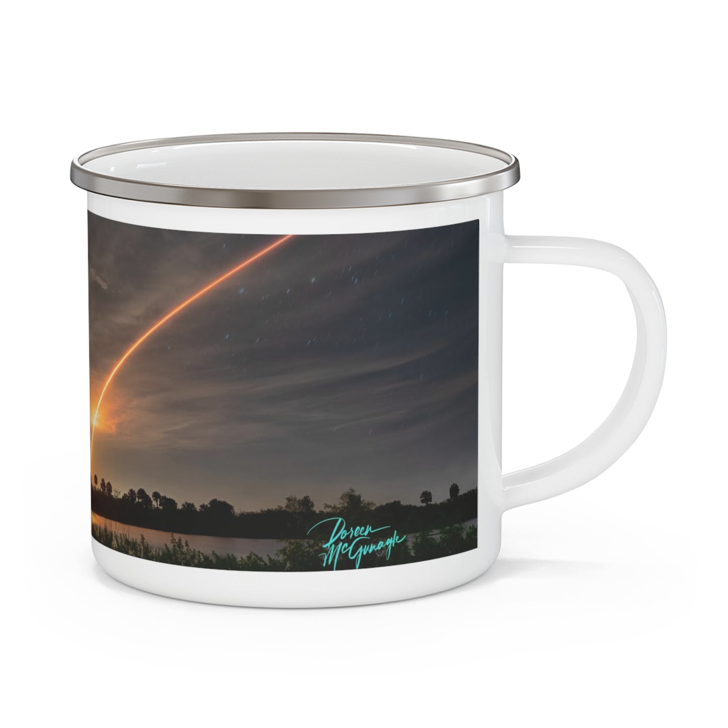 Enamel Camping Mug, Falcon Shuttle Launch