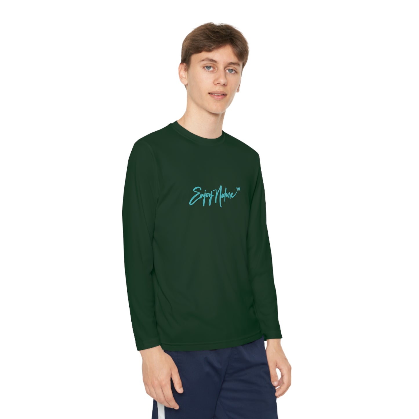 Youth Competitor Long Sleeve Tee with Leopard in Tree by Enjoy Nature