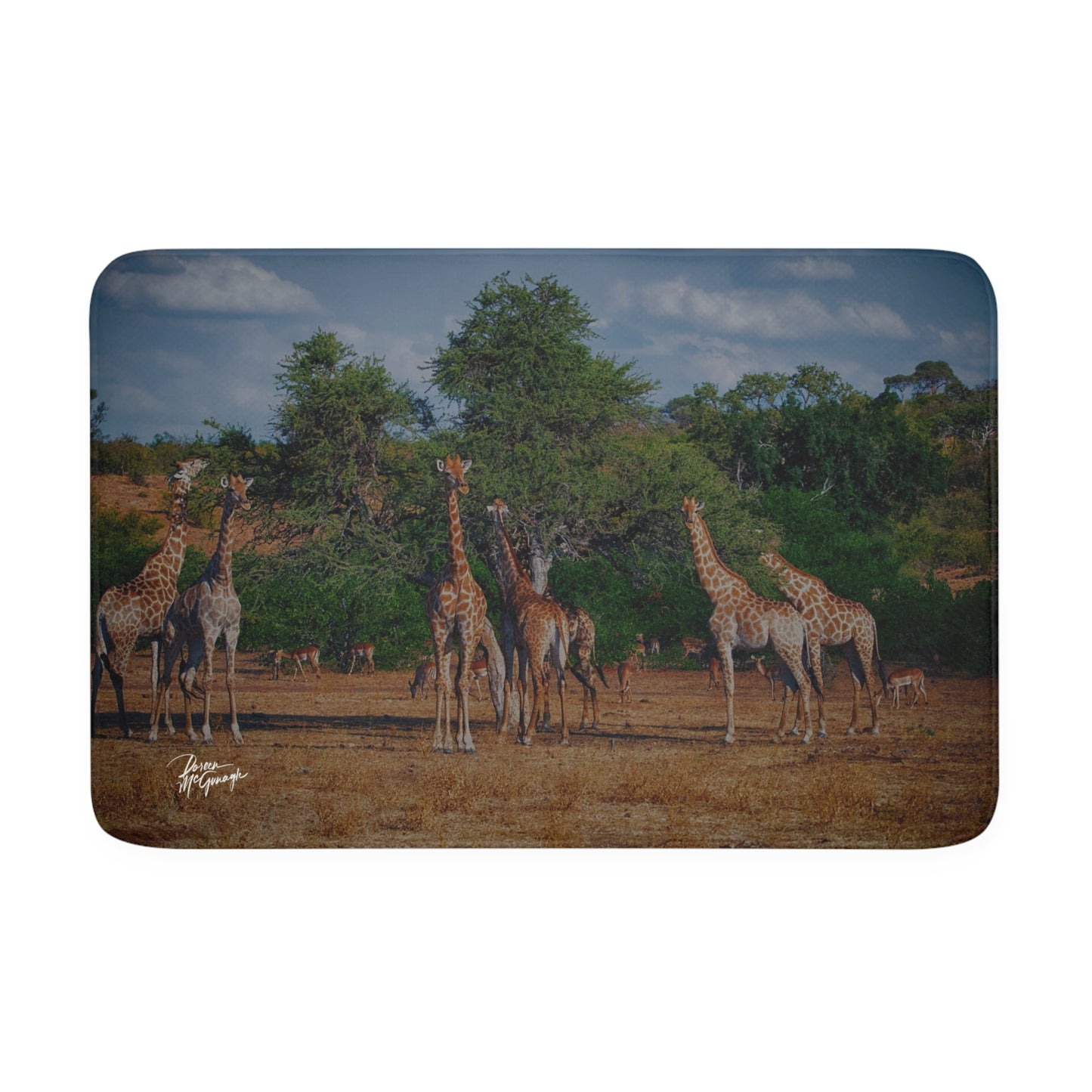 Giraffe Family Memory Foam Bath Mat from Enjoy Nature