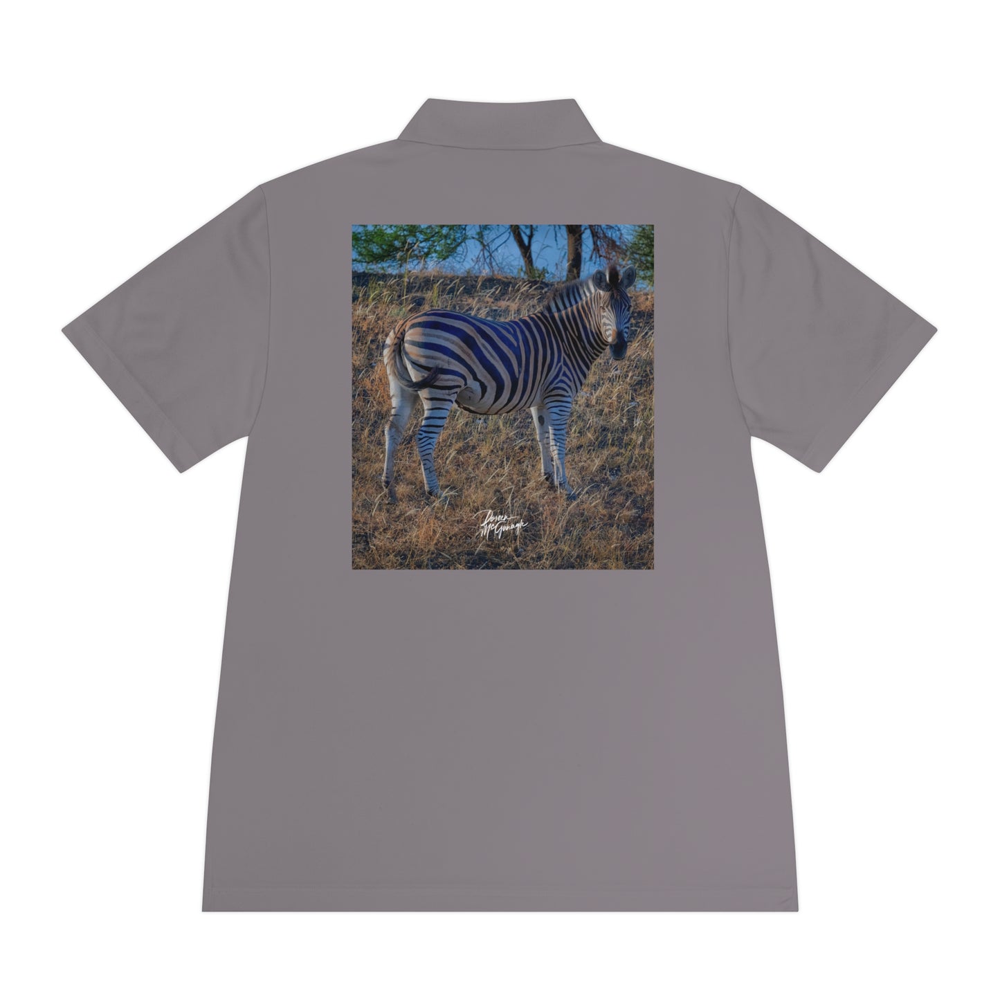 Men's Performance Polo Shirt - Baby Zebra by Enjoy Nature