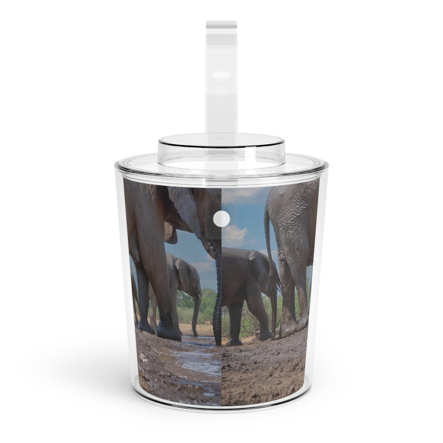 Enjoy Nature Elephant Baby with Mom's Gentle Touch Insulated Ice Bucket