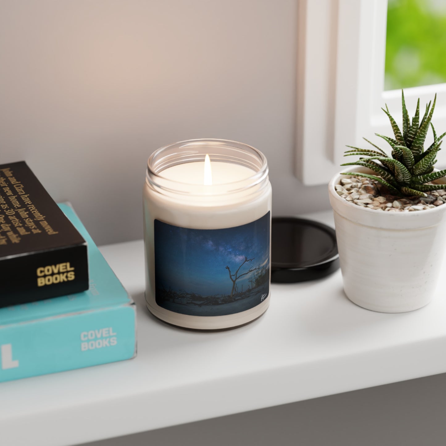 Experience the Pure Essence of Nature with the Milky Way Midnight Scented Soy Candle by Enjoy Nature