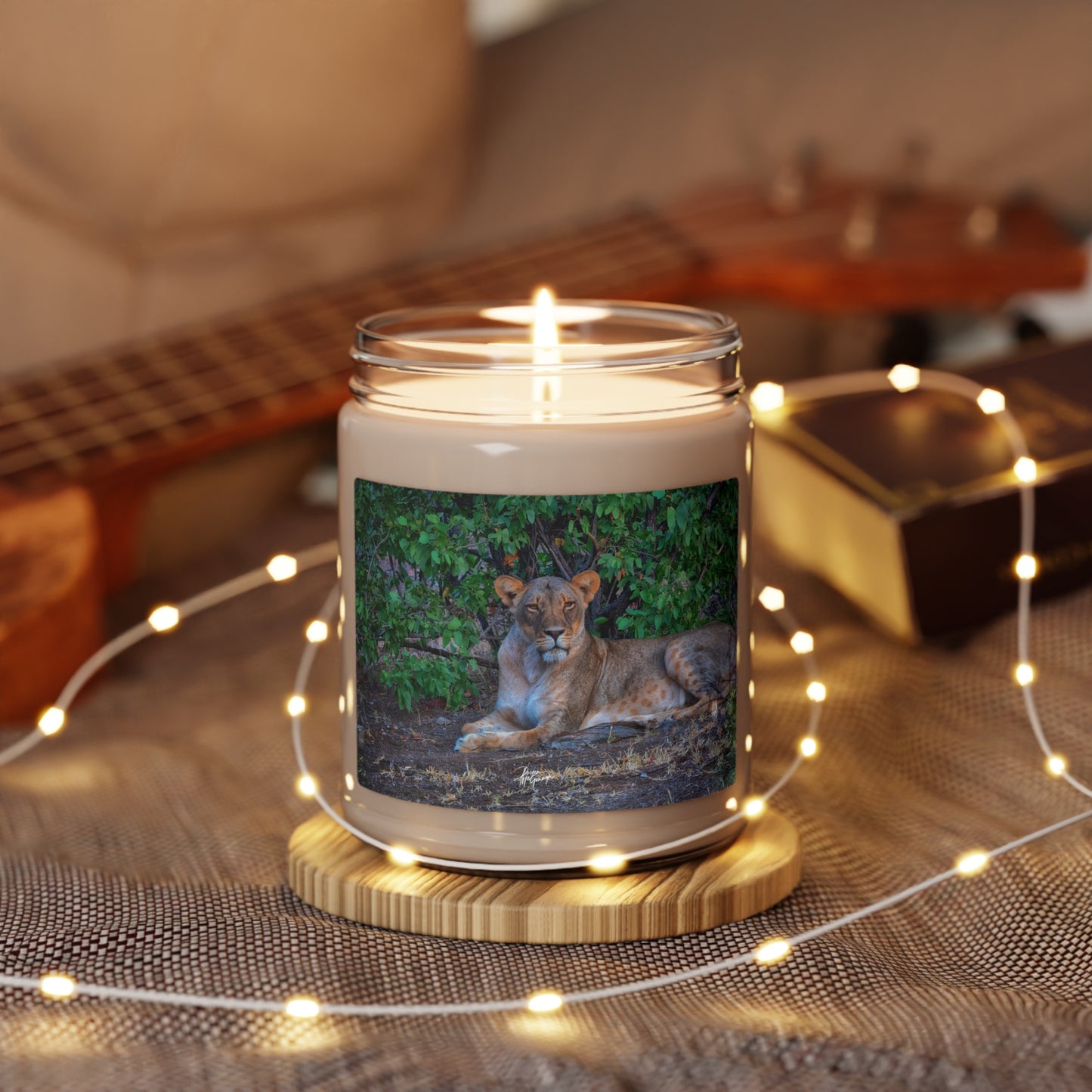 Experience the Pure Essence of Nature with the Dreaming About a Lioness Scented Soy Candle by Enjoy Nature