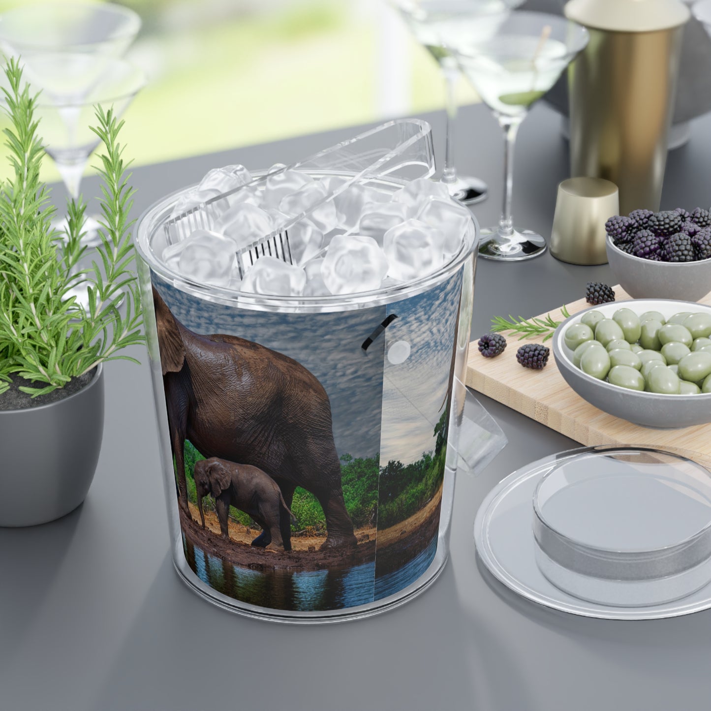 Enjoy Nature Elephant Baby with Mom Insulated Ice Bucket