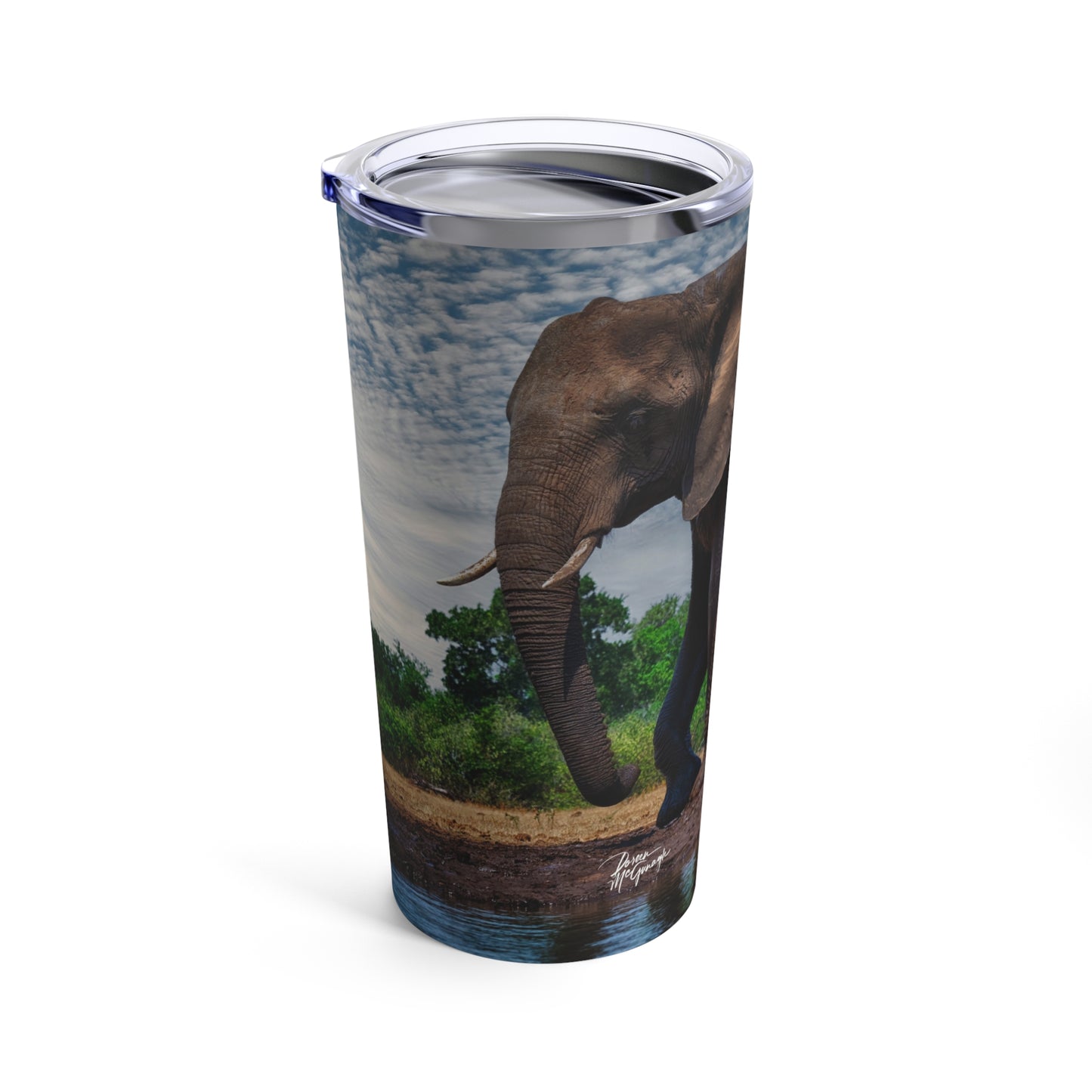 Enjoy Nature Protected Baby Elephant 20 oz Travel Tumbler