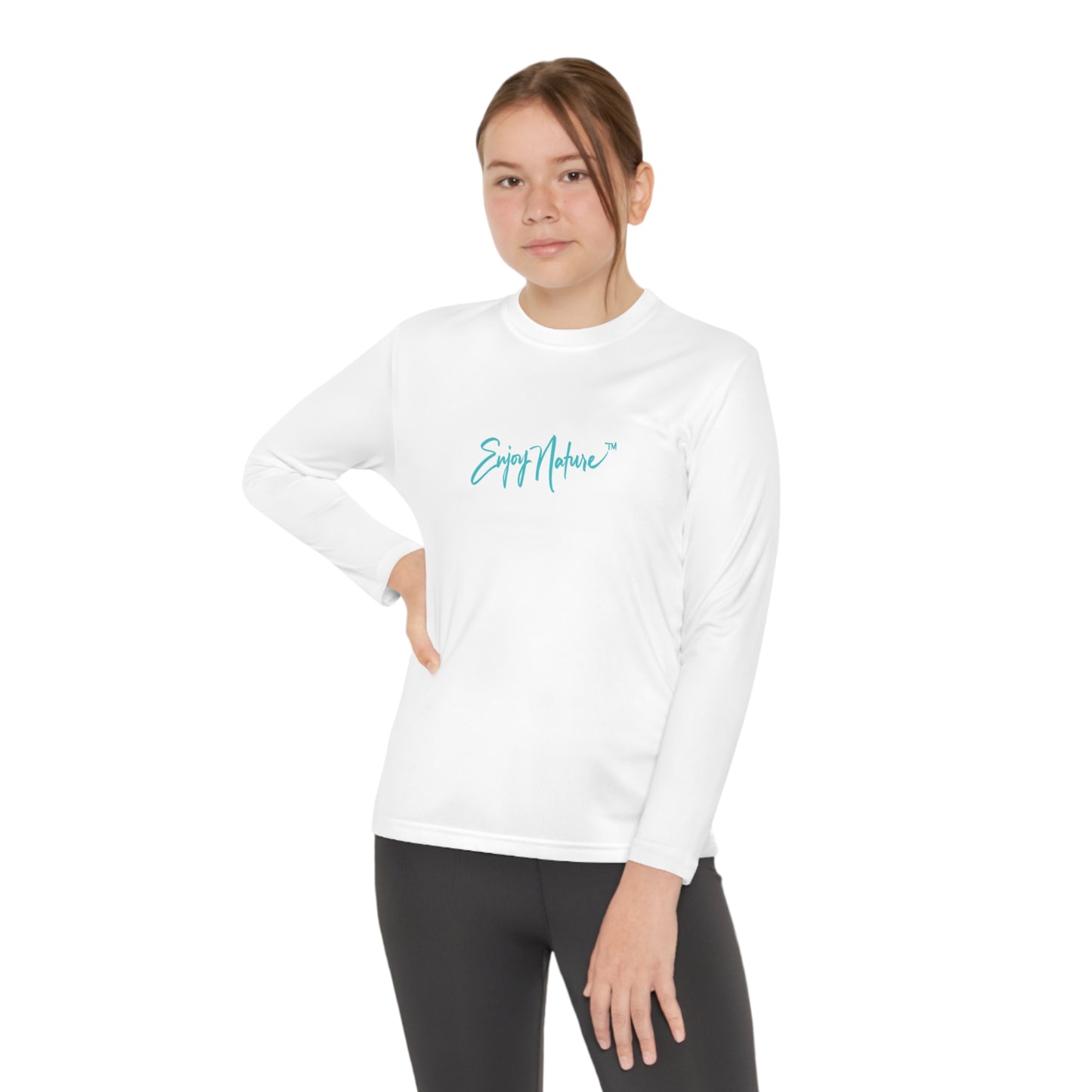 Youth Competitor Long Sleeve Tee with Giraffe Silhouette by Enjoy Nature