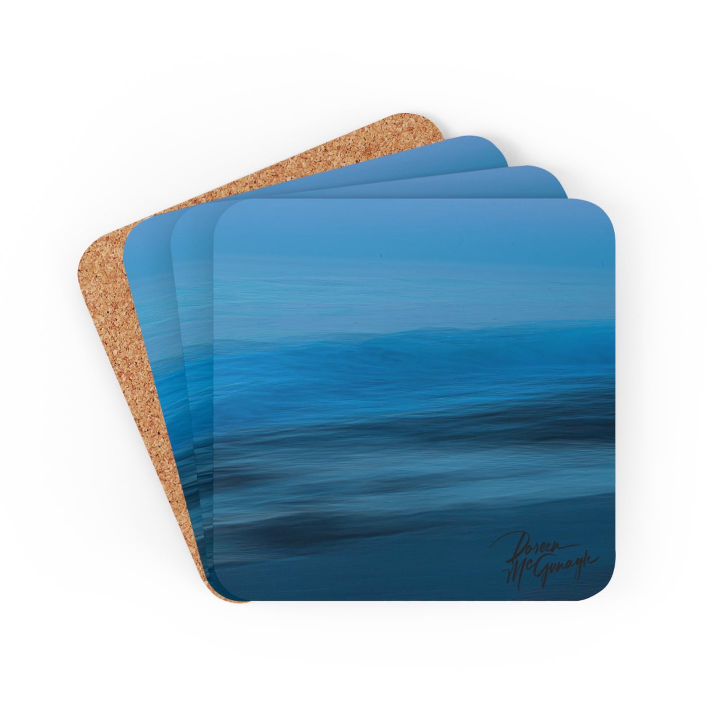 Blue Dawn,  Corkwood Coaster Set