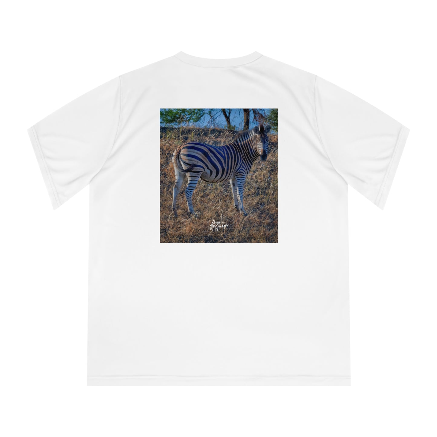 Women's Performance V-Neck T-Shirt - Baby Zebra by Enjoy Nature