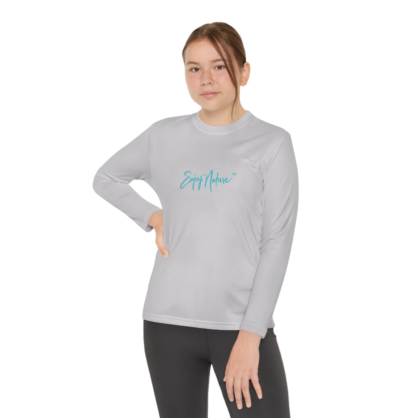 Youth Competitor Long Sleeve Tee with Leopard in Tree by Enjoy Nature