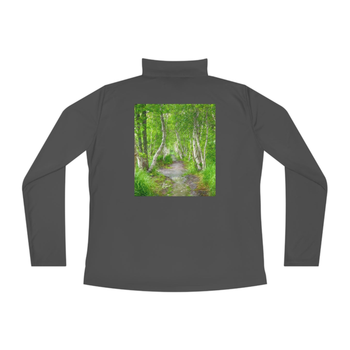 Stay Cozy in Style with Women's Silver Birch Forest Long Sleeve Quarter Zip Pullover - A Wardrobe Essential