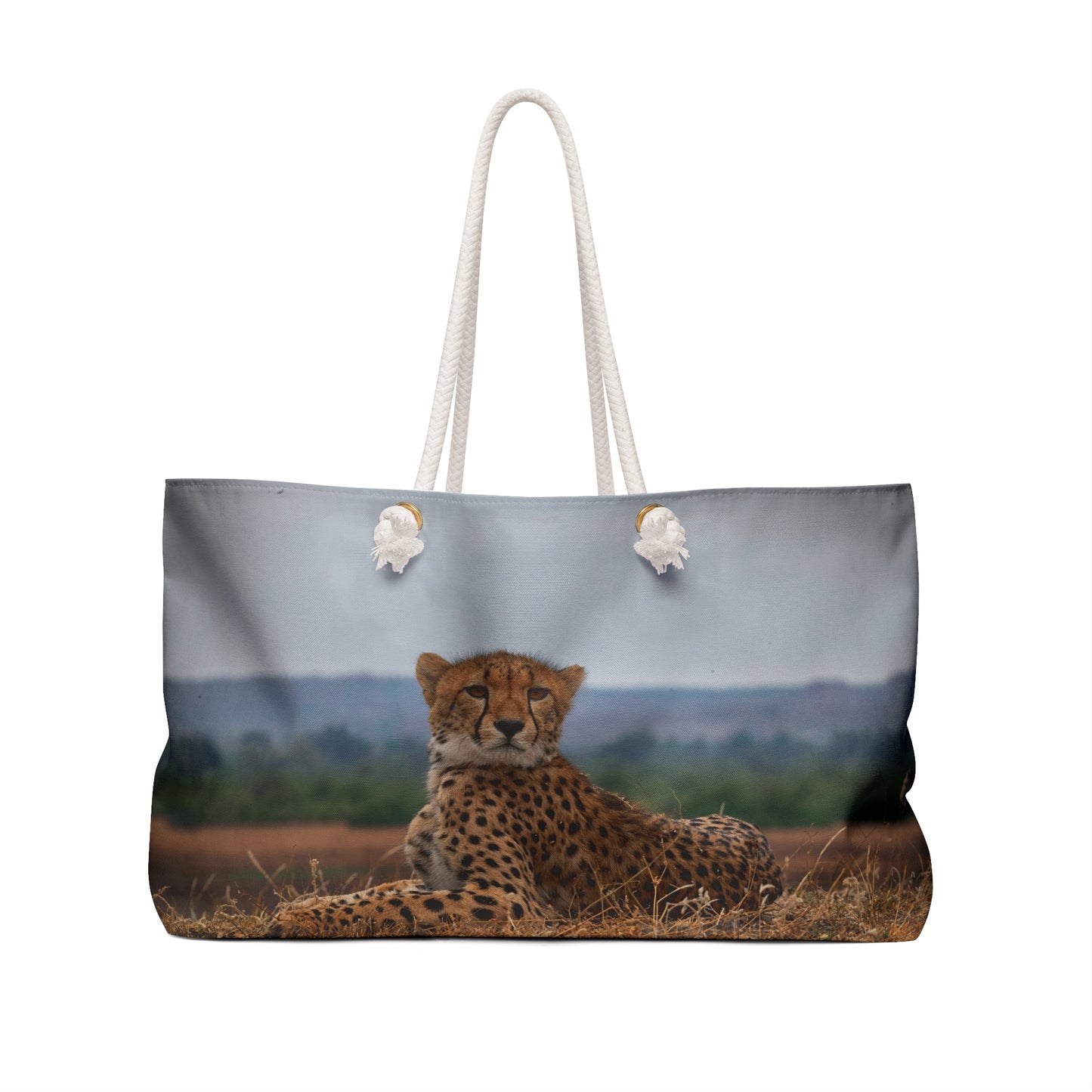 Weekender Tote Bag: Cheetah Portrait by Enjoy Nature