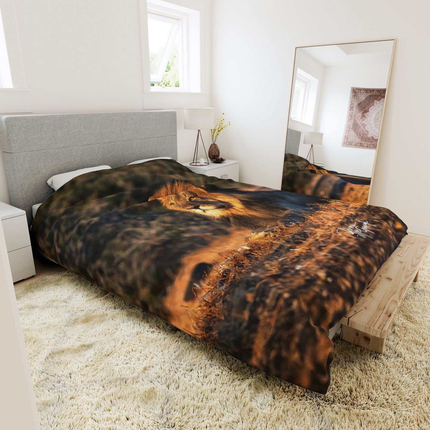 Enjoy Nature Lion King of Jungle Duvet Cover