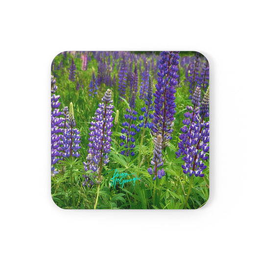 Field of Wild Lupine Corkwood Coaster Set