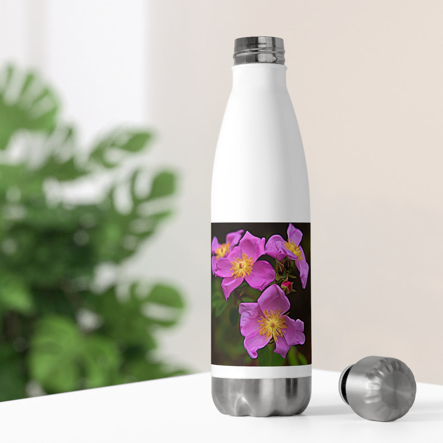 Eco friendly water bottle Enchanted Elegance Wild Flowers,20oz insulated water bottle