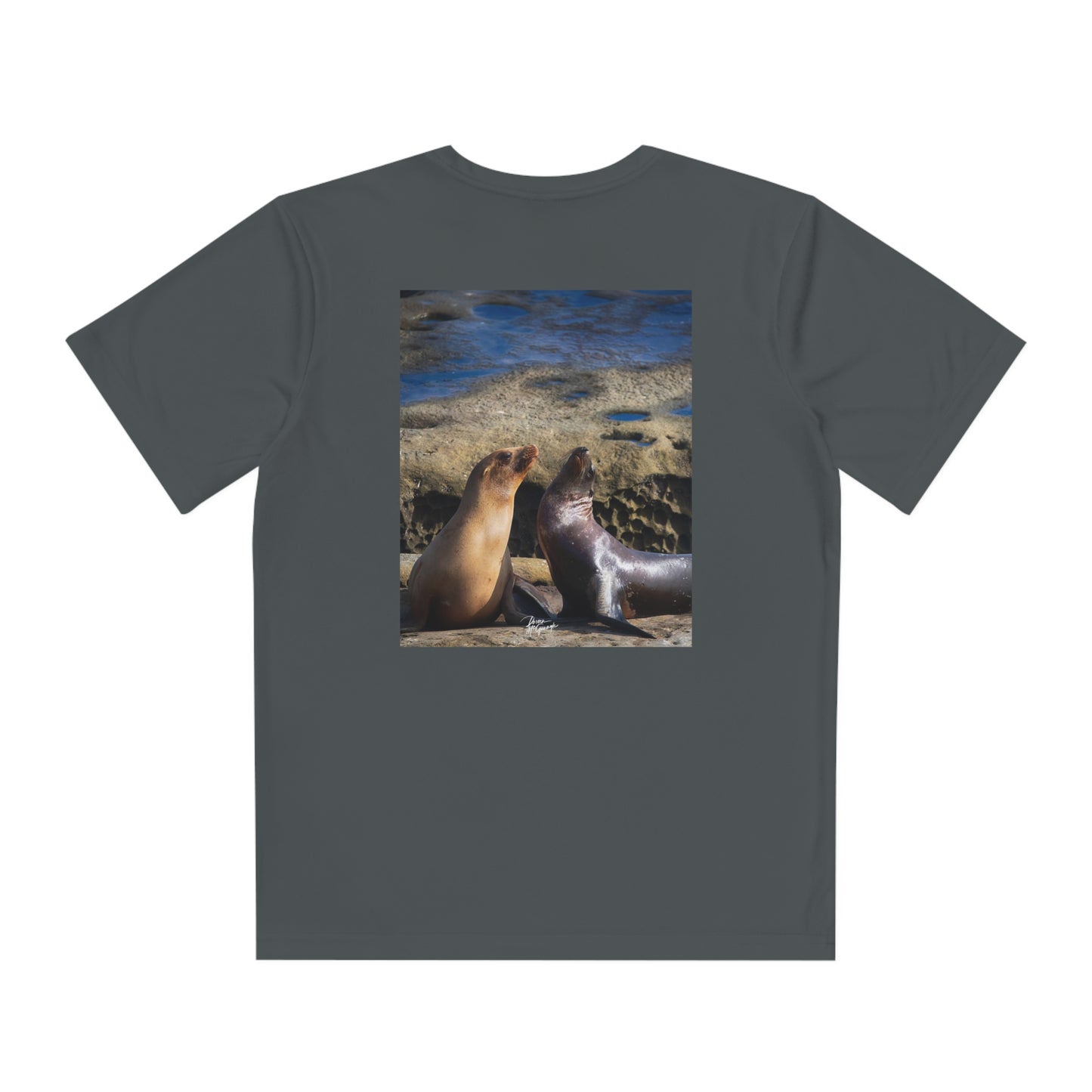 Youth T Shirts, Playful Serenate Sea Lions, performance shirt