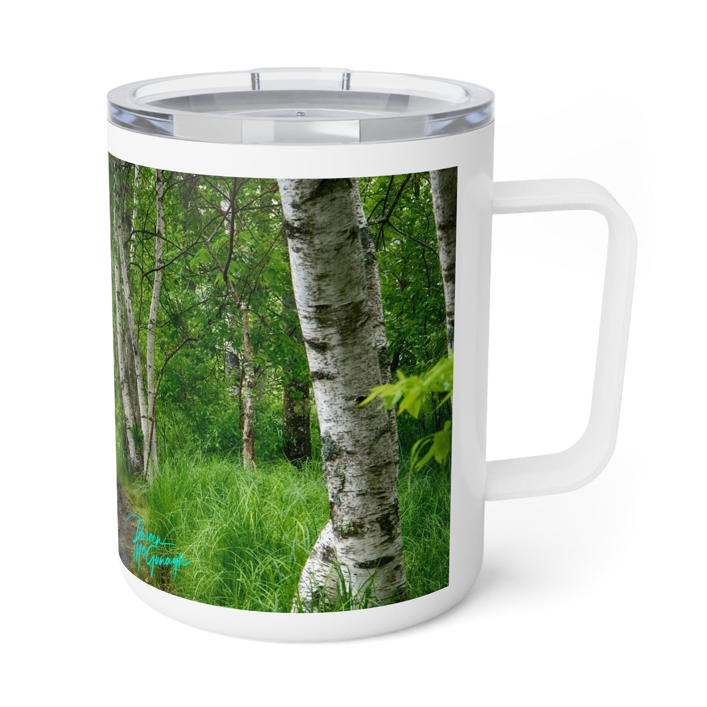 Eco friendly Silver Birch Trail, 10 oz. Insulated Travel Mug