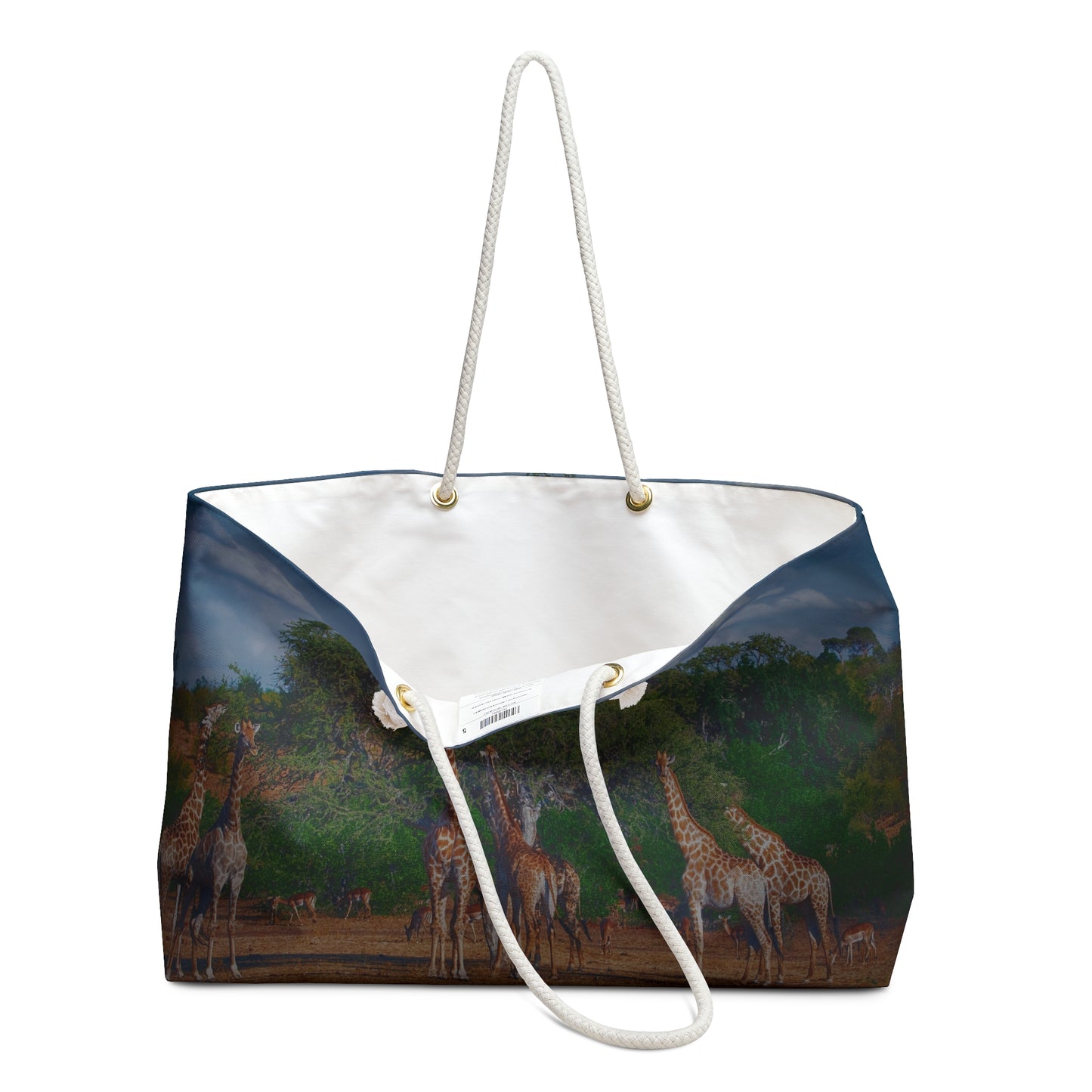 Weekender Tote Bag: Giraffe Family by Enjoy Nature