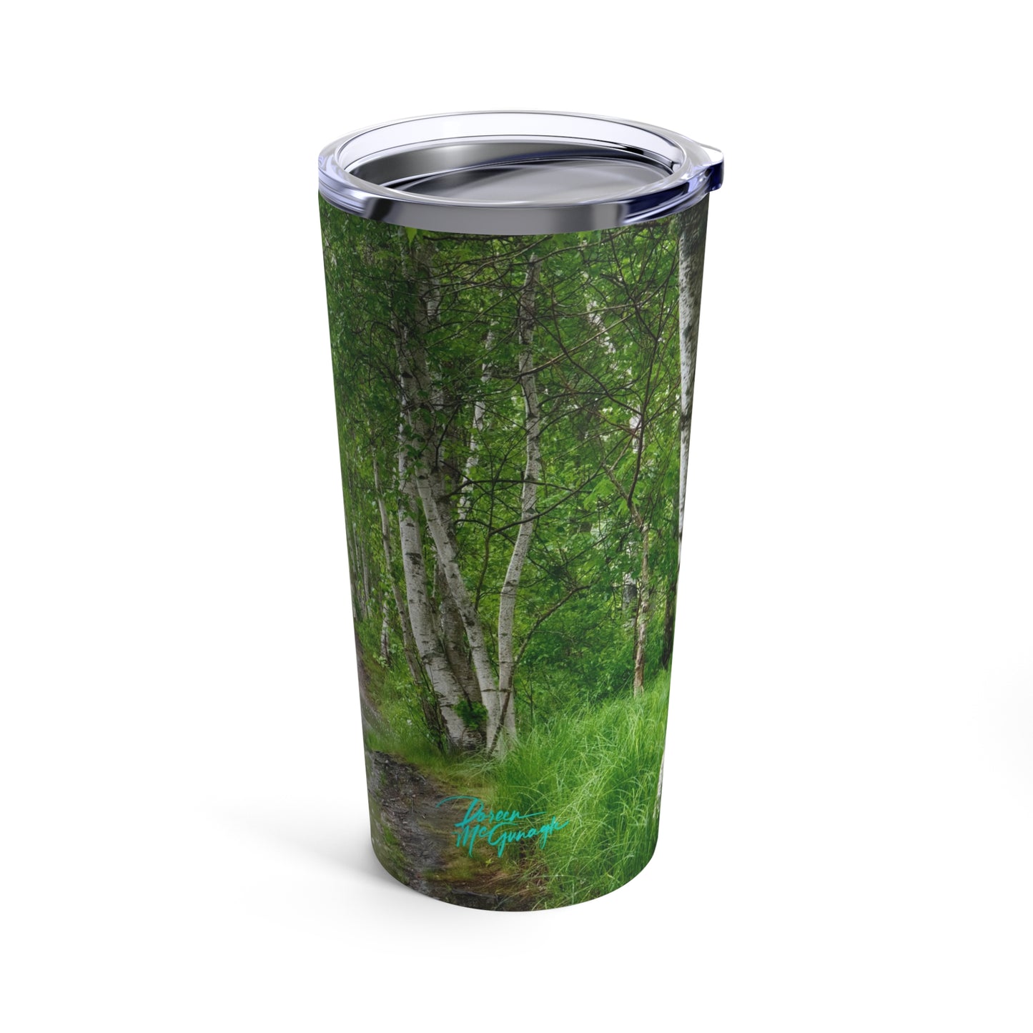 Eco friendly, Silver Birch Trail, Adventure Quencher Travel Tumbler 20oz, insulated