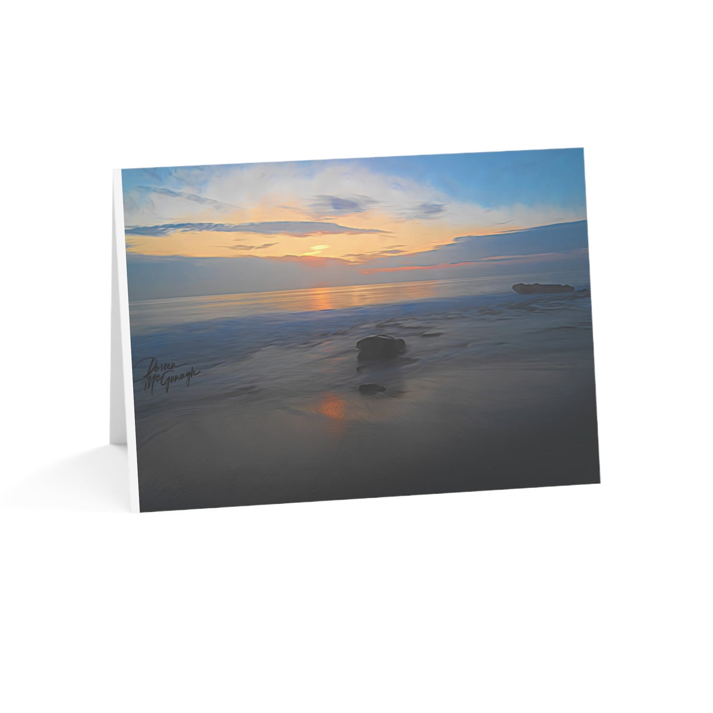 Photo note cards Oceanic Dawn, boxed note cards