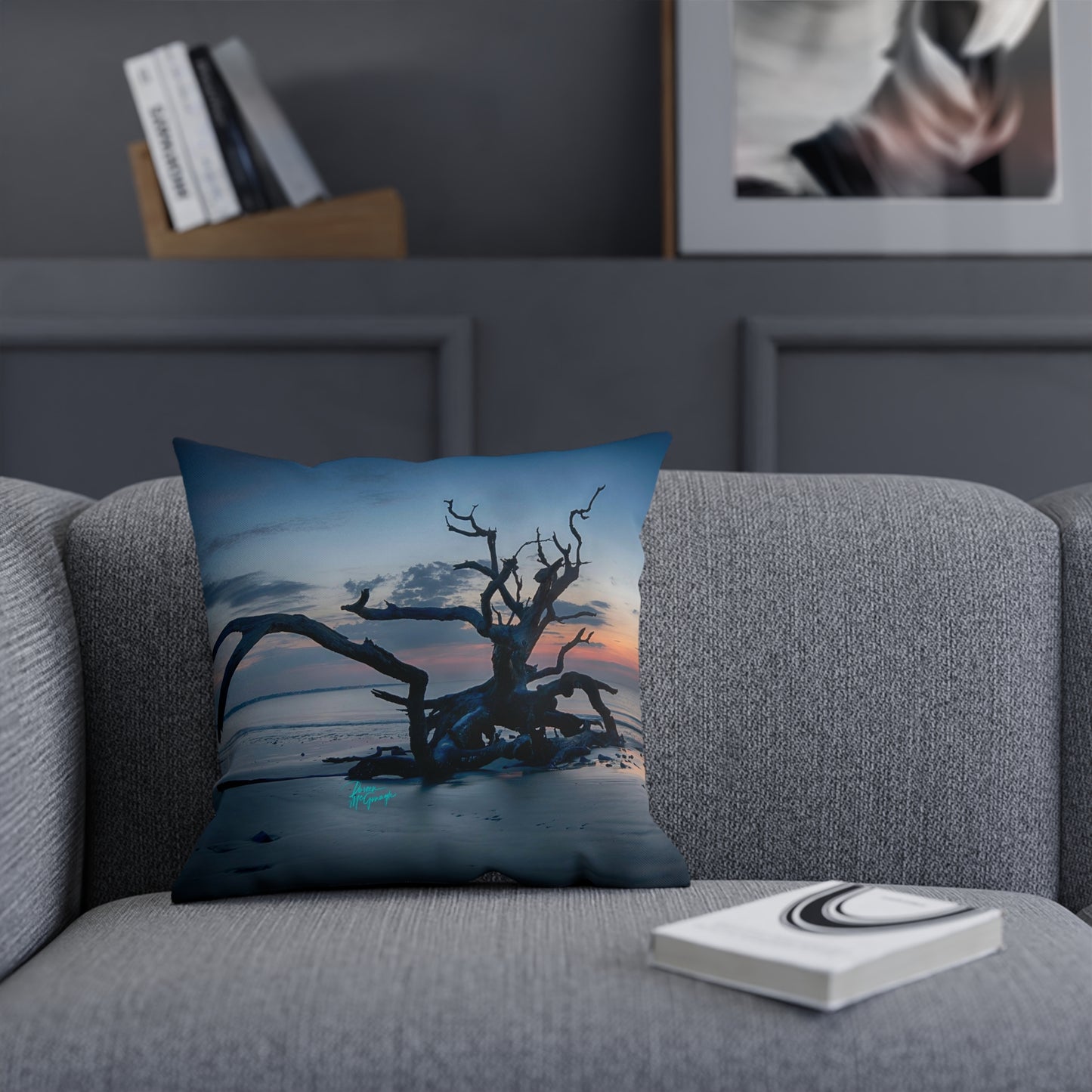 Artistic Accent Pillow, Sunrise on Jekyll Island, Decorative Pillow