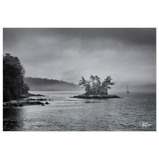 Cool puzzle, landscape puzzle, nature puzzle, picture puzzles, photo puzzle, Maine Misty Morning