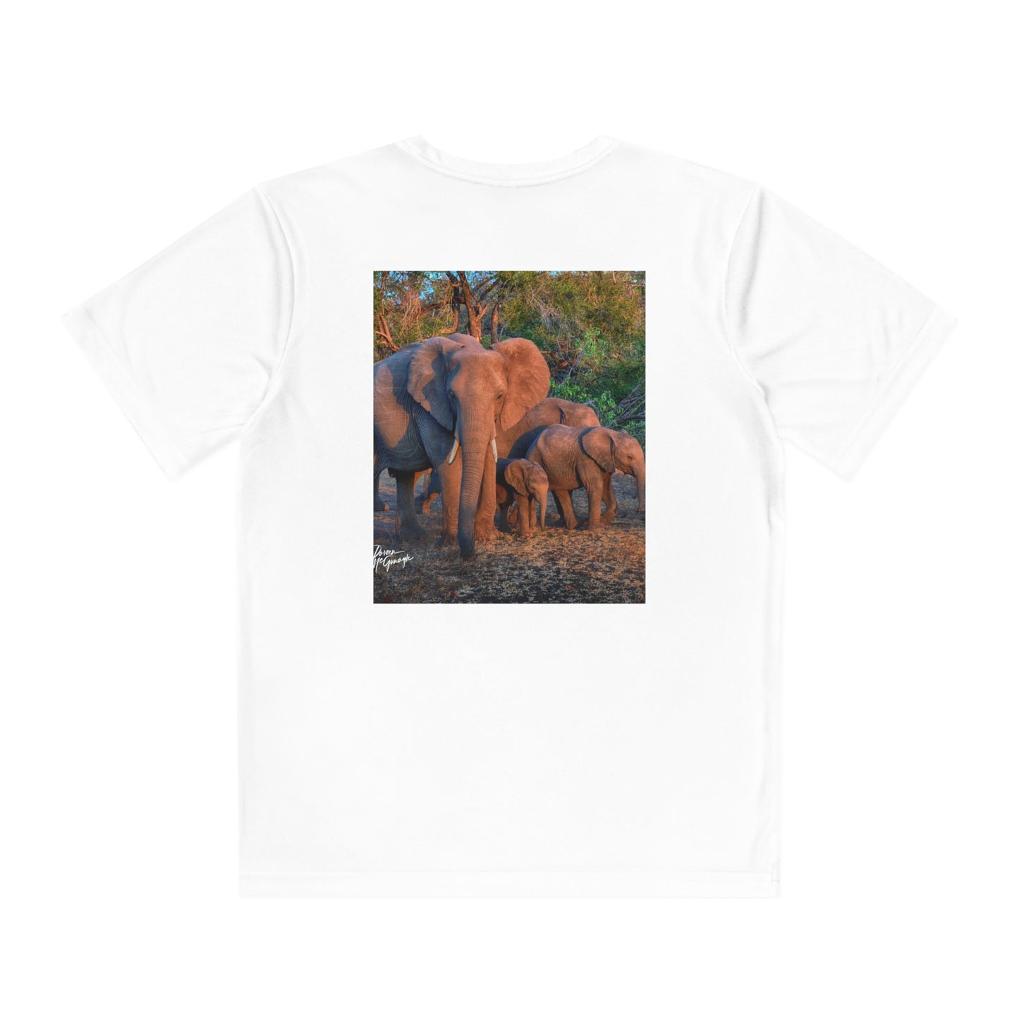 Youth Competitor Tee with Fine Art Image Elephant Family by Enjoy Nature