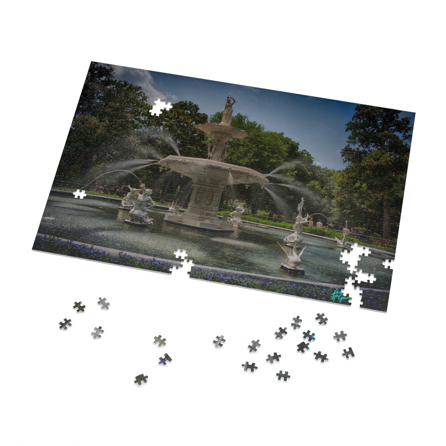 Nature Puzzles, Fountain of Forsyth Park, inspired by nature