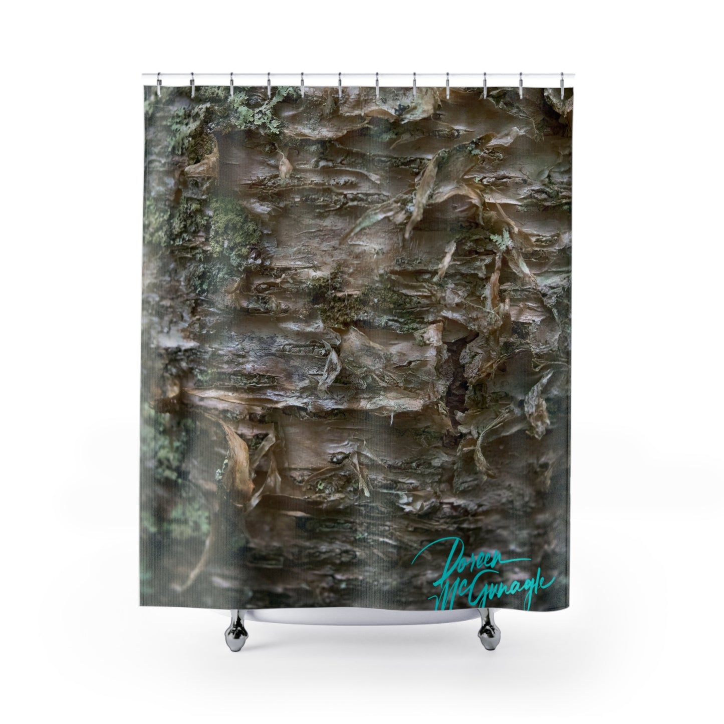 Earthy Shower Curtain, Nature's Canvas Abstract, Nature Inspired