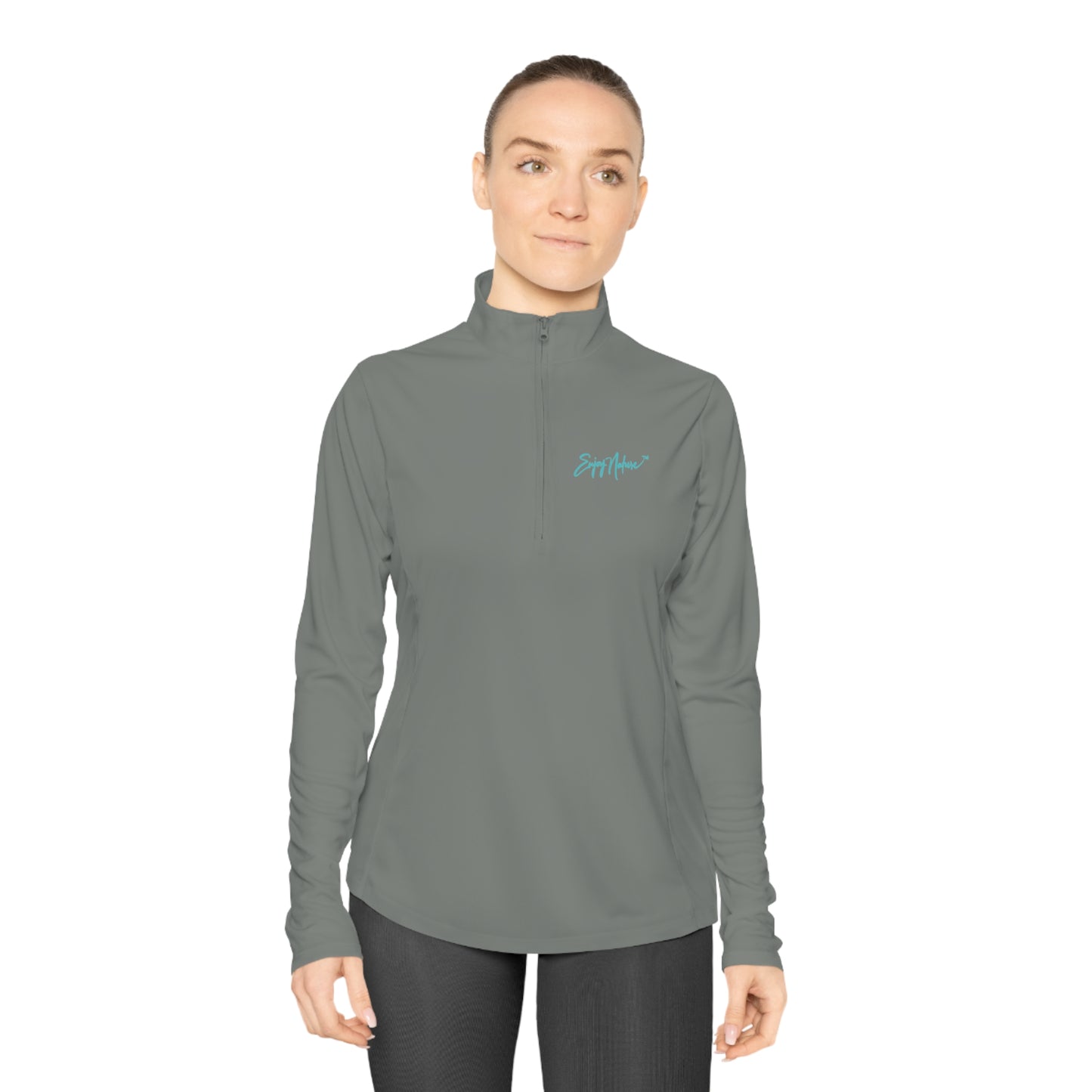 Ladies Quarter-Zip Pullover with Fine Art Image of African Antelope by Enjoy Nature