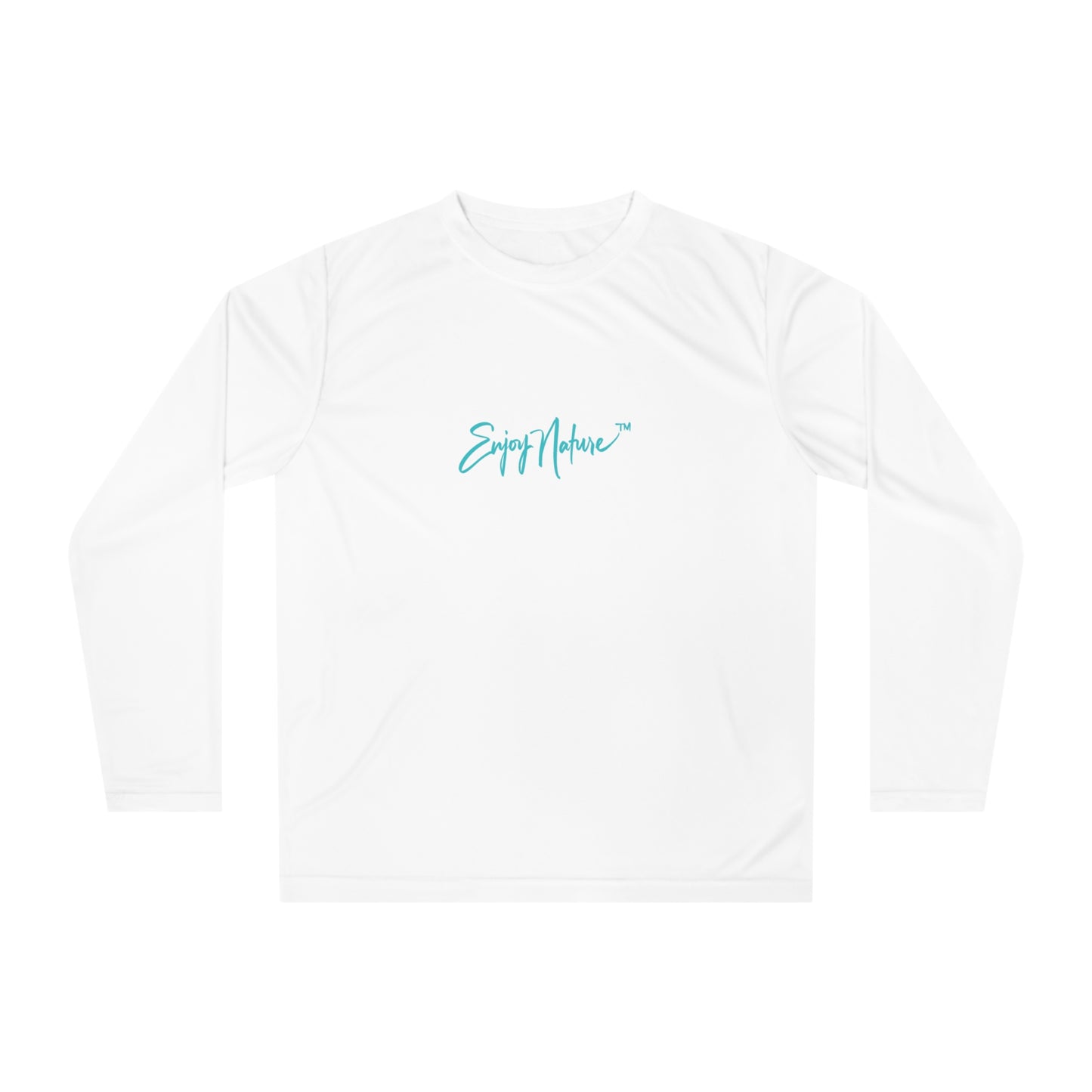 Unisex Long Sleeve Performance Tee - "Elephant Baby with Mom's Gentle Touch" by Enjoy Nature