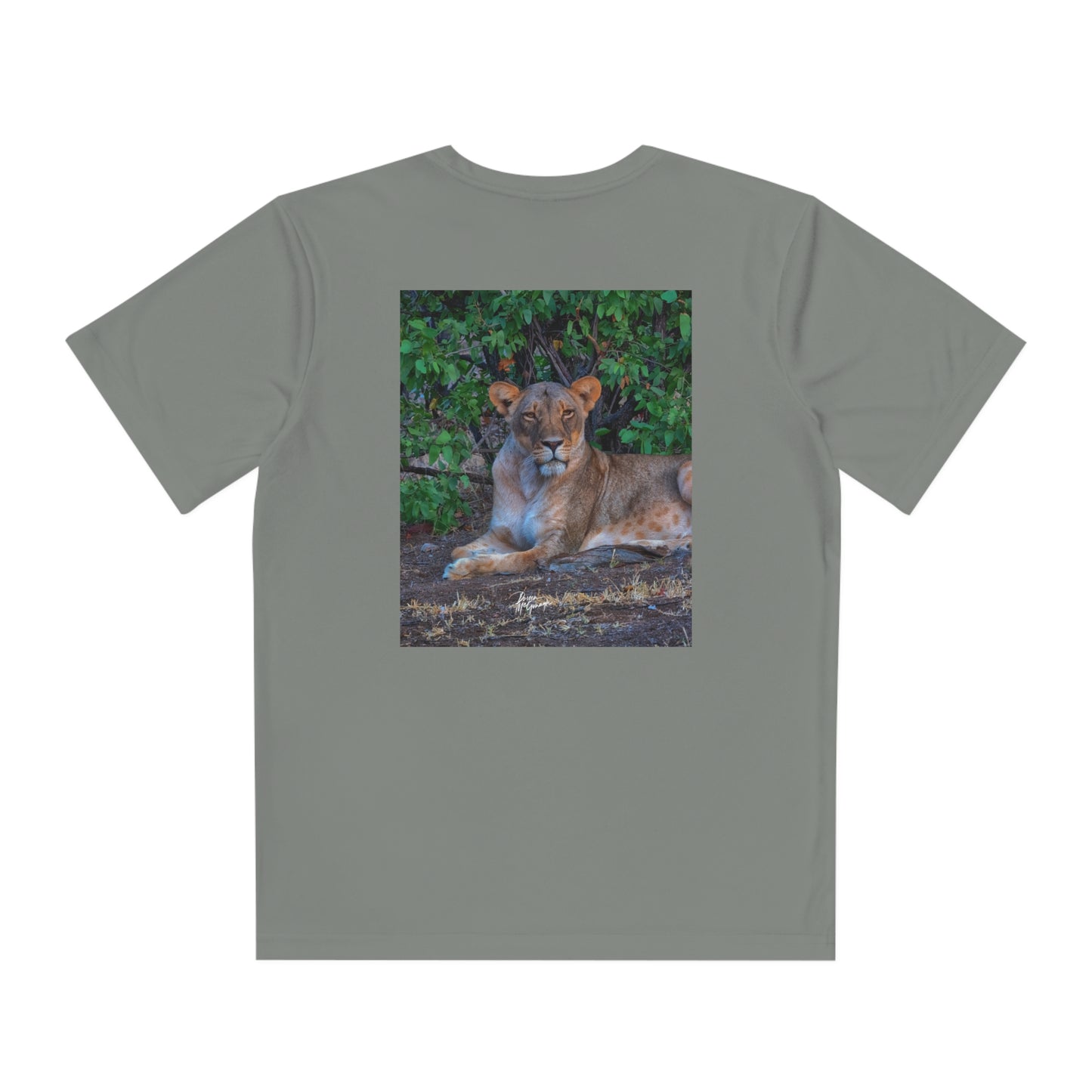 Youth Competitor Tee with Fine Art Image Dreaming About a Lioness by Enjoy Nature