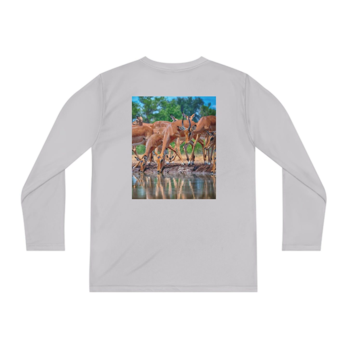 Youth Competitor Long Sleeve Tee with African Antelope by Enjoy Nature