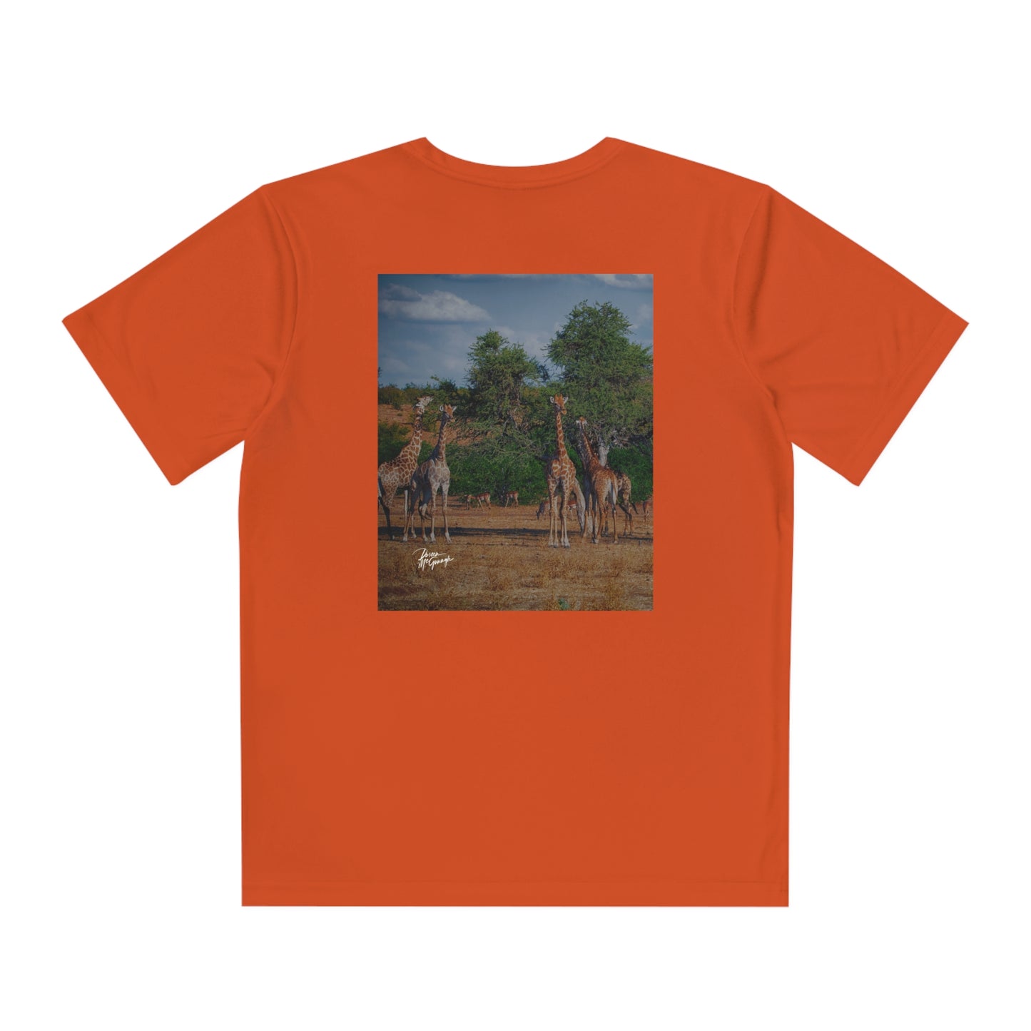 Youth Competitor Tee with Fine Art Image Giraffe Family by Enjoy Nature