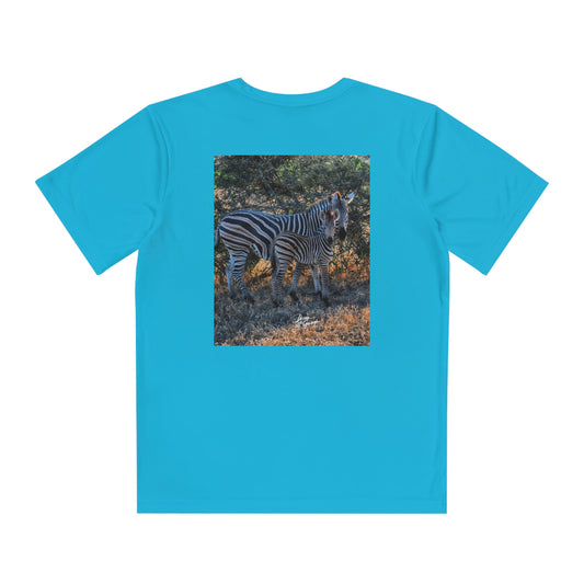 Youth Competitor Tee with Fine Art Image Zebra Stripes by Enjoy Nature