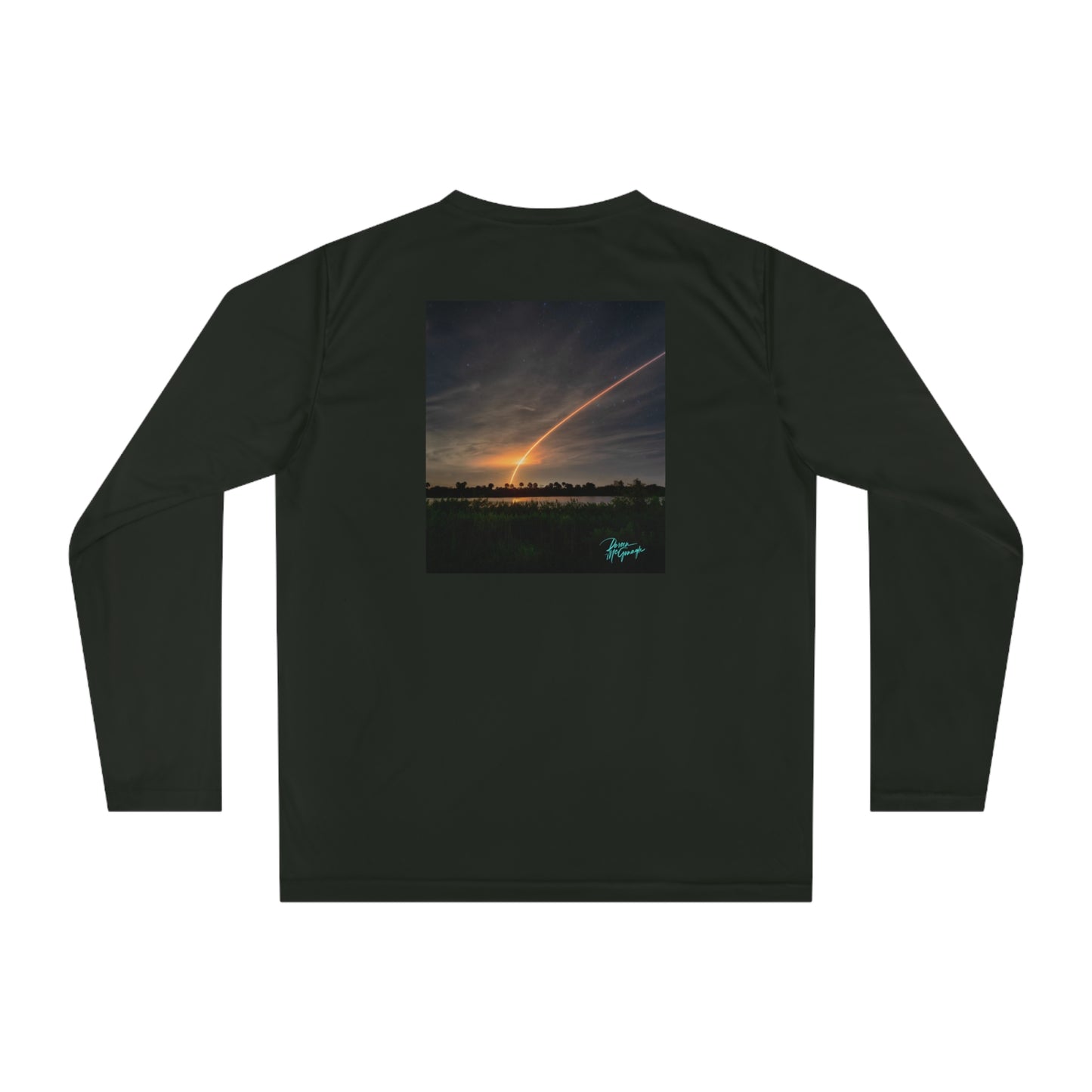 Unisex T-shirt Falcon 9 Space X launch, Long Sleeve Performance shirt