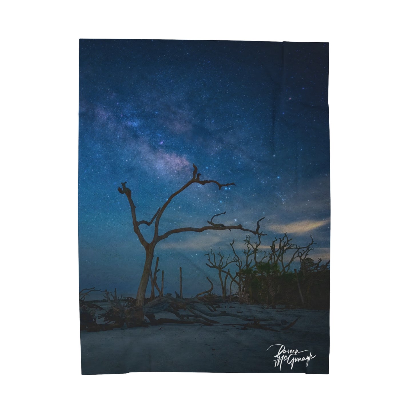 Velveteen Plush Blanket with Milky Way Midnight by Enjoy Nature