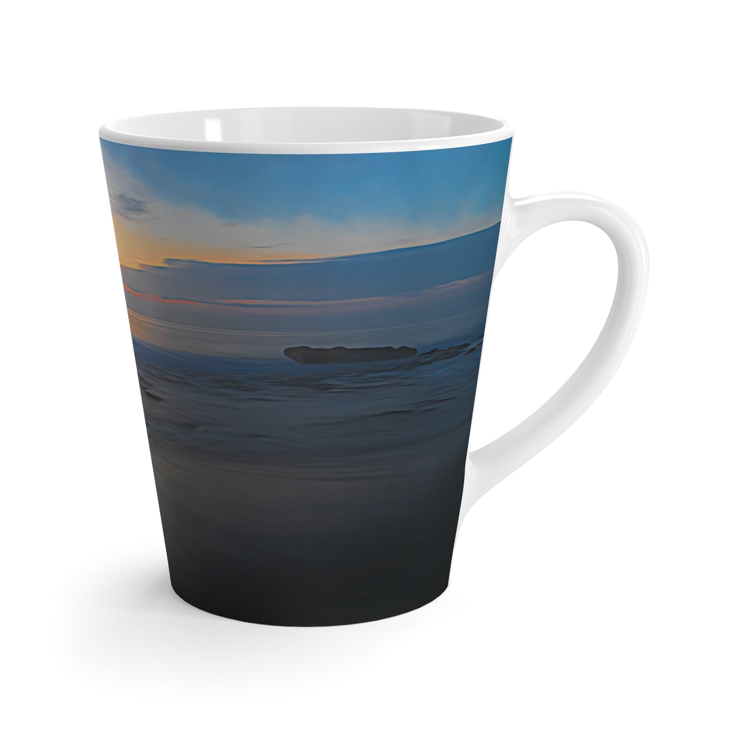 Eco Friendly Oceanic Dawn, 12 oz Latte Mug