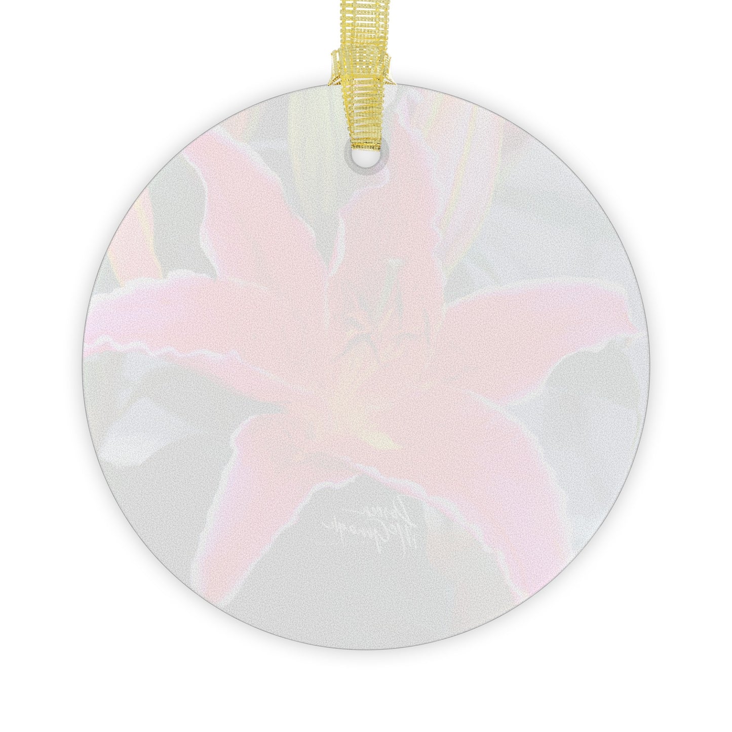 Glass Ornaments with Pink Lily by Enjoy Nature