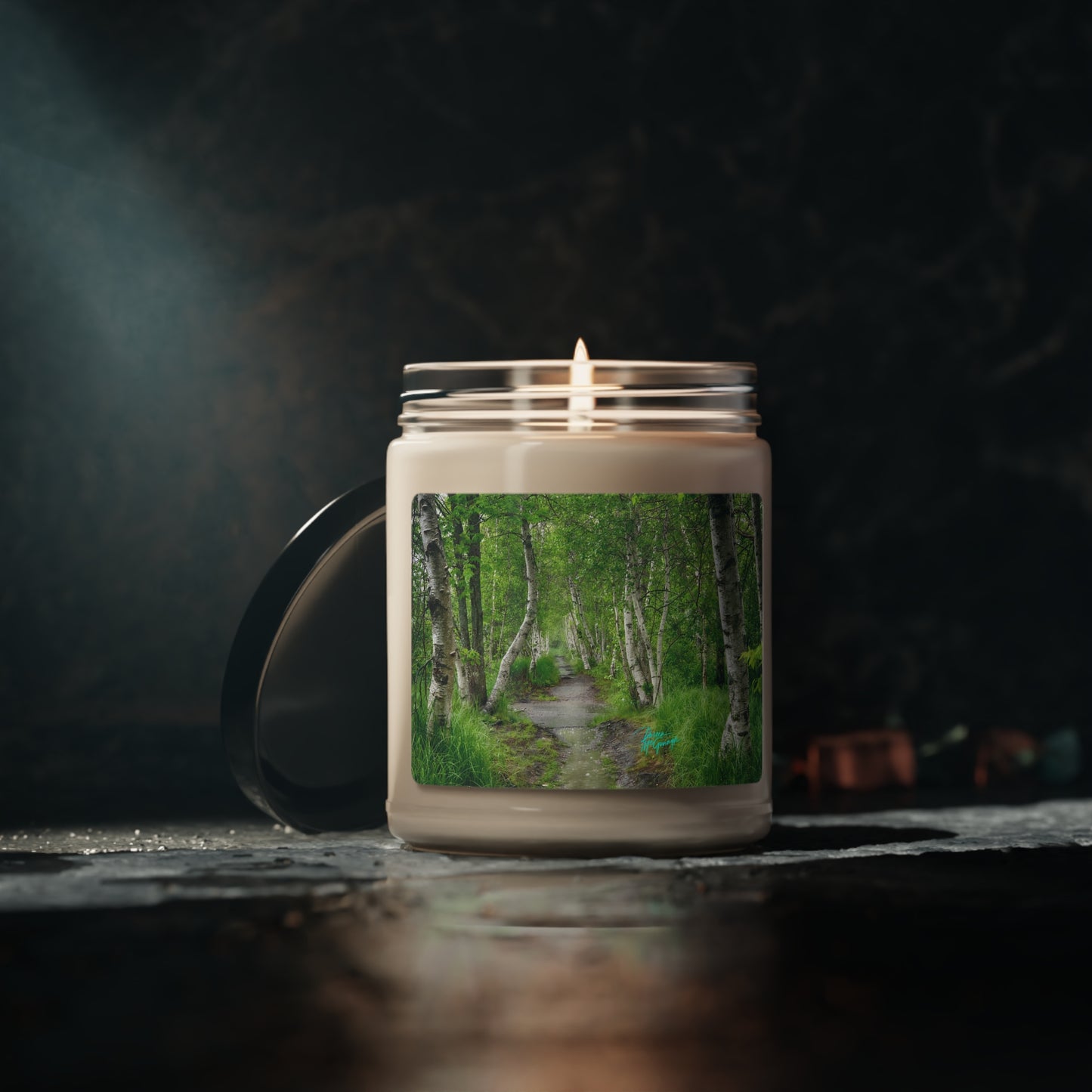 Natural Scented Soy Candles Silver Birch Forest, 9oz, nature inspired decor