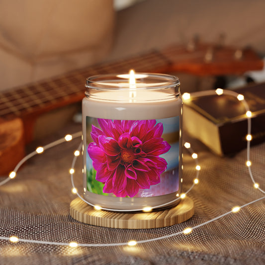 Experience the Pure Essence of Nature with the Dahlia Bloom Scented Soy Candle by Enjoy Nature