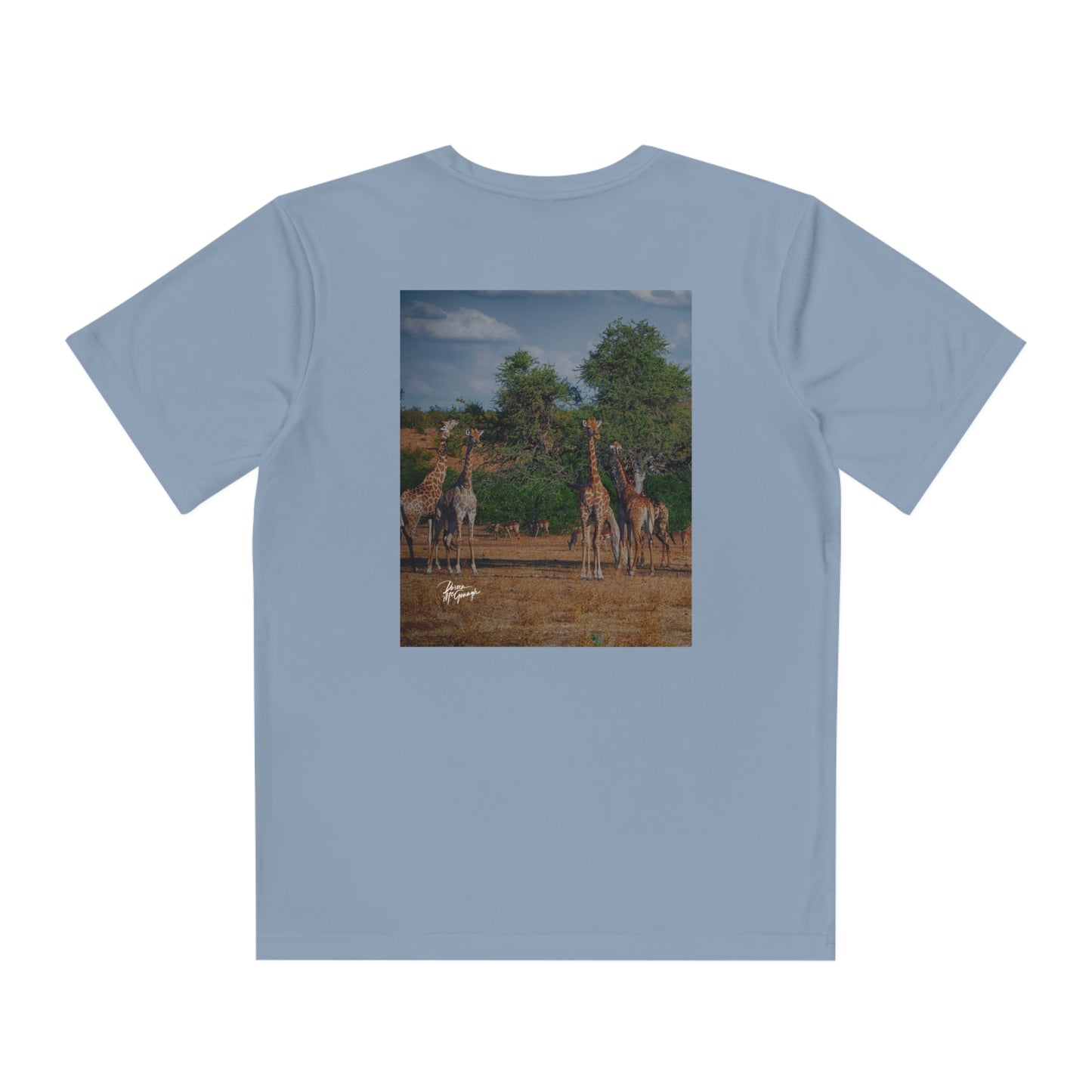 Youth Competitor Tee with Fine Art Image Giraffe Family by Enjoy Nature