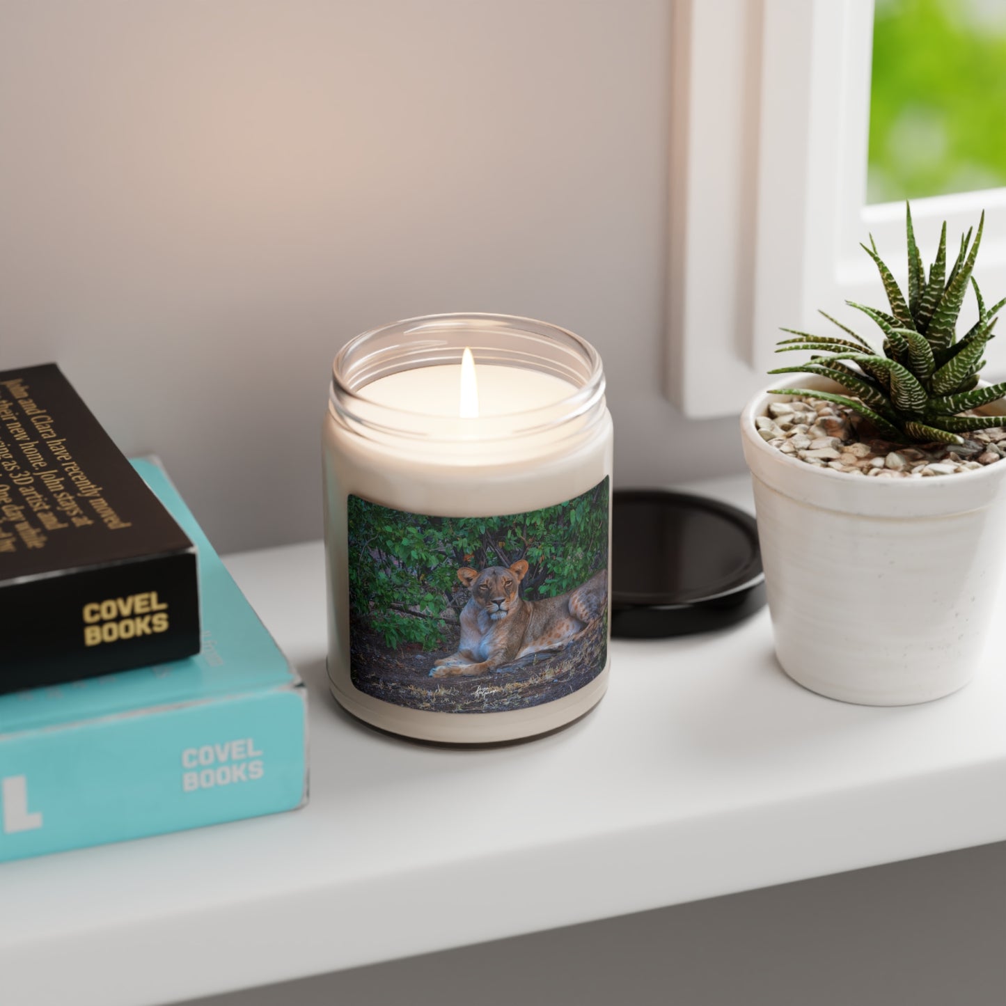 Experience the Pure Essence of Nature with the Dreaming About a Lioness Scented Soy Candle by Enjoy Nature